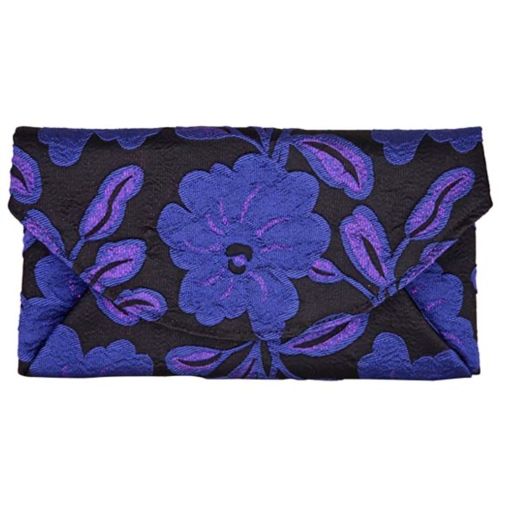 FLORAL ENVELOPE IRIDESCENT CLUTCH NWT